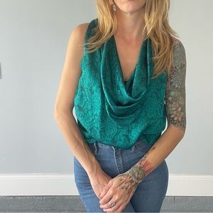 Christian Dior Sportswear 100% Silk Floral Tank Rare